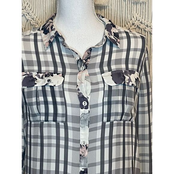 NWOT Paige 100% Silk Floral Blouse Size S - Picture 3 of 8